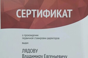 Диплом / сертификат №2 — Лядов Владимир Евгеньевич