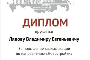 Диплом / сертификат №3 — Лядов Владимир Евгеньевич