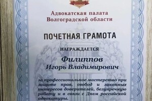Диплом / сертификат №2 — Филиппов Игорь Владимирович