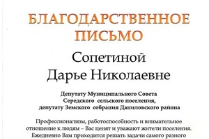 Диплом / сертификат №6 — Сопетина Дарья Николаевна