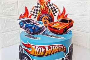 Торт Hot Wheels, начинка белый Сникерс, Вес 3 кг. — Олейникова Виктория Николаевна