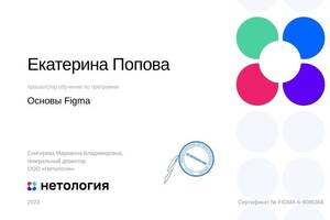 Диплом / сертификат №2 — Фролова Екатерина Андреева