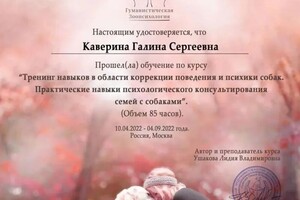 Диплом / сертификат №5 — Каверина Галина Сергеевна