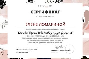 Диплом / сертификат №5 — Ломакина Елена Андреевна