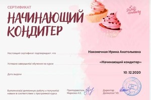 Диплом / сертификат №4 — Наконечная Ирина Анатольевна