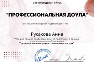 Диплом / сертификат №1 — Русакова Анна Андреевна