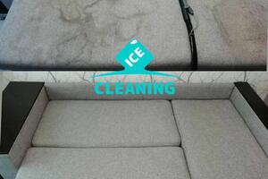 Произвели химчистку дивана.; Удалили запах и пятна. — Ice Cleaning