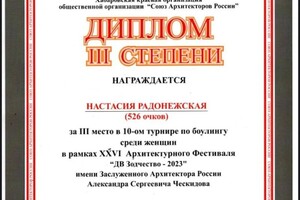 Диплом / сертификат №5 — Радонежская Настасья Андреевна