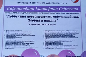 Кармикодиян Екатерина Сергеевна — Диплом / сертификат №1