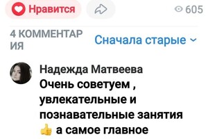 отзыв — Комарова Катерина Владимировна