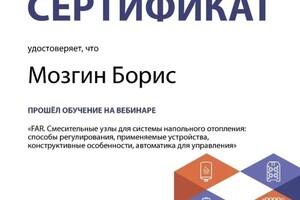 Диплом / сертификат №3 — Мозгин Борис Вячеславович