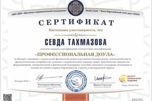 Диплом / сертификат №4 — Тахмазова Севда Эльшановна