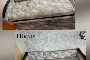 Сделали химчистку дивана 80х20(в разложенном виде 150х200) с полным разбором. Пылесос ящиков. Пятна от детской мочи,... — Феоктистов Алексей Андреевич