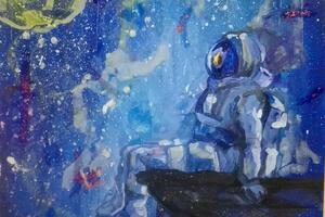 Здесь детский рисунок, подготовка к конкурсу. — Мухамедьянова Алия Шамилевна