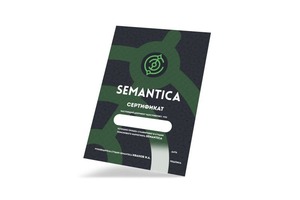 Сертификат для СММ-агентства Семантика — Ермолов Евгений Владимирович