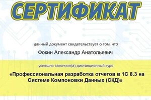 Диплом / сертификат №6 — ИП Фокин Александр Анатольевич