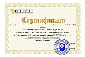 Диплом / сертификат №5 — Андряшин Виктор Александрович