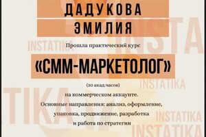 Диплом / сертификат №2 — Дадукова Эмилия Витальевна