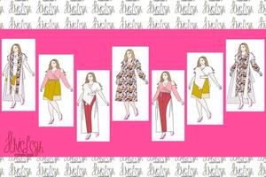 Капсула женской одежды size+ для индивидуального пошива.; Одежда за счёт различных конструктивных особенностей... — Безносова Кристина Александровна