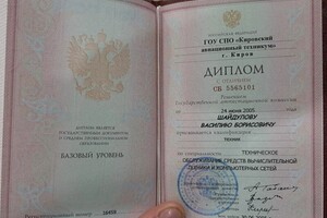 Диплом / сертификат №3 — Шайдулов Василий Борисович