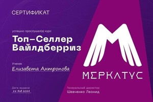 Диплом / сертификат №1 — Антропова Елизавета Игоревна