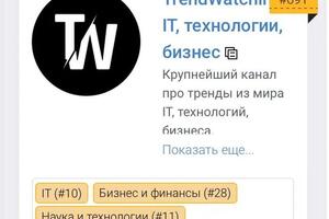 Успешно создаю и запускаю ТГ каналы. Топовый кейс в первой 10 ке в категориях \