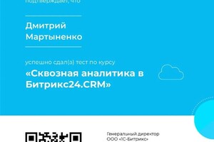 Диплом / сертификат №8 — Мартыненко Дмитрий Сергеевич