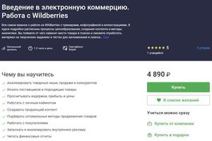 Составила курс для интерактивного обучения работы с Wildberries. — Поддубко Алена Владимировна