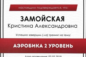 Диплом / сертификат №8 — Замойская Кристина Александровна