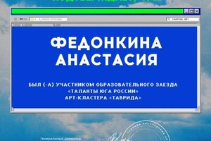 Диплом / сертификат №3 — Федонкина Анастасия Александровна