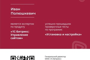 Диплом / сертификат №5 — Полюшкевич Иван Сергеевич