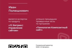 Диплом / сертификат №8 — Полюшкевич Иван Сергеевич