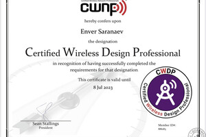 Certified wireless design professional — Саранаев Энвер Усеинович