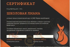 Диплом / сертификат №4 — Школовая Лиана Андреевна