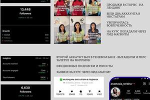 Аккаунты эксперта со своей онлайн-академией бухгалтерии и финансов. До: низкие охваты, вовлеченность; не залетали видео. — Amina Karimova
