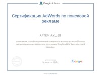 Диплом / сертификат №8 — Аушев Артем Юрьевич