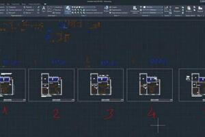 Скриншот перепланировочного решения квартиры в автокад - иногда приходится делать 5 вариантов — Борисов Александр Михайлович