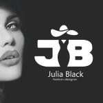 Разработка логотипа для дизайнера одежды Julia Black — Докучаева Юлия Владимировна