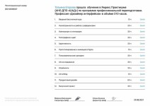 Диплом о профессиональной переподготовке по профессии Дизайнер интерфейсов Яндекс.Практикум — Егорова Татьяна