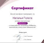 Диплом / сертификат №1 — Голота Наталья Александровна