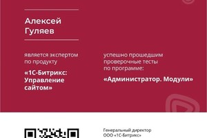 Диплом / сертификат №10 — Гуляев Алексей Григорьевич