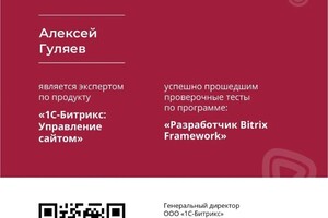 Диплом / сертификат №14 — Гуляев Алексей Григорьевич