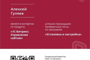 Диплом / сертификат №9 — Гуляев Алексей Григорьевич