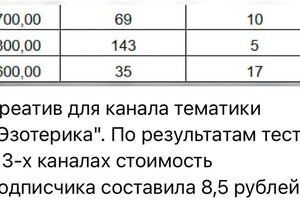 Клиенту нужен был рекламный креатив в канал. И чтобы подписчик шел в рыночную стоимость. Цель выполнена. — Ильин Сергей Андреевич