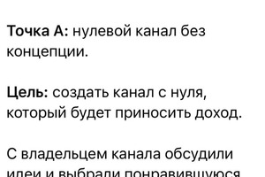 Клиент пожелал сделать телеграм-канал. Была разработана концепция, после чего началась работа. Подписчик был проведён в... — Ильин Сергей Андреевич