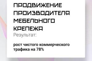 Продвижение производителя мебельного крепежа — Котенков Максим Евгеньевич