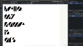 Разработка шрифта - работа в программу font lab — Михайлов Арсалан Зоригтоевич