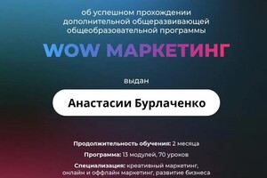 Диплом / сертификат №3 — Пермякова Анастасия Павловна