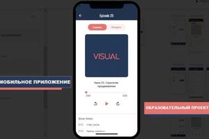 Разработанное мобильное приложение. Онлайн-платформа для обучающих курсов и онлайн-школ — Семенов Петр Сергеевич