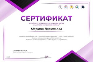 Диплом / сертификат №4 — Васильева Марина Александровна